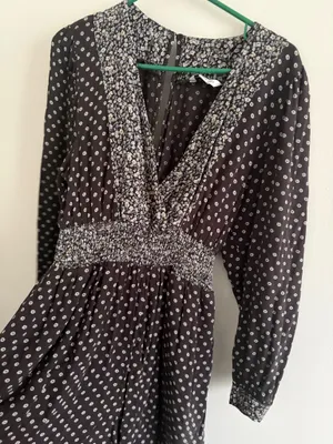 Medium American Eagle Romper Black Floral thumbnail 1