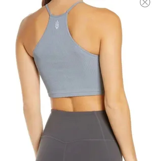 Free People Movement Cropped Run Tank Stormy Sea BNWTS thumbnail 2