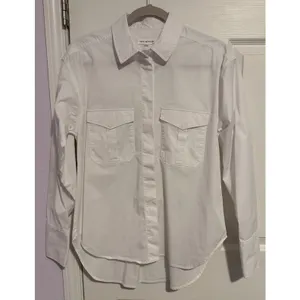 Good American *The Good Shirt* Women's 0 XS White Oxford Oversized Preppy Loose thumbnail 2