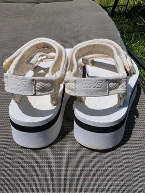 Teva Flatform Universal Mesh White Sandals 6 thumbnail 3