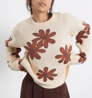 PACSun LA Hearts Knit Floral Crop Sweater Size S thumbnail 1