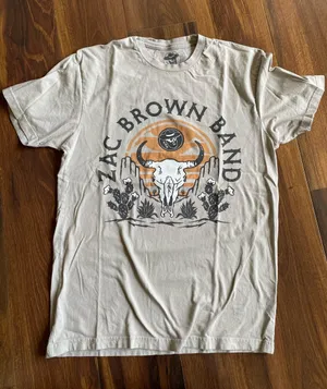 Zac Brown 2023 From The Fire Tour T-Shirt Western Small thumbnail 1