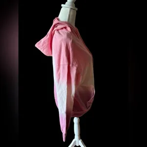 BP Nordstrom Pink White Ombre Dip Dye Pullover Hoodie Sweatshirt S thumbnail 5