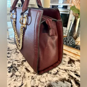 JustFab Bradley Satchel Plum Handbag 👜 thumbnail 6