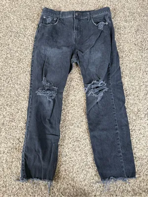 GAP Cheeky Straight High Rise Jeans Distressed size 14 thumbnail 1