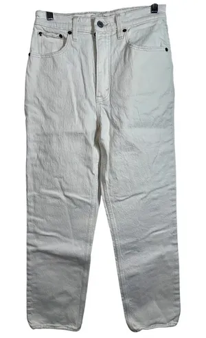 Abercrombie & Fitch The 90s Straight Ultra High Rise White Denim Jeans Size 27 4 thumbnail 1