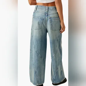 NWT We The Free People Chill Vibes Wide Leg Jeans Size 27 thumbnail 2