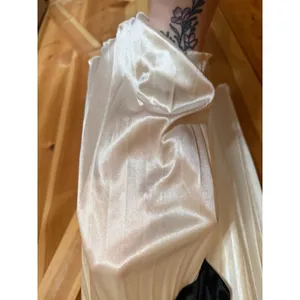 Y2K City Triangles Pleated Satin Babydoll Dress Black White Bow Homecoming Hoco thumbnail 6