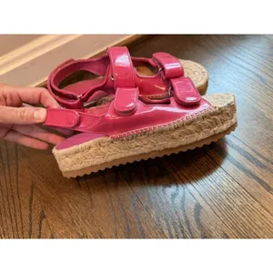 Reformation Trinity Sport Espadrille Patent Leather Hot Pink Sz 7 NEW thumbnail 9