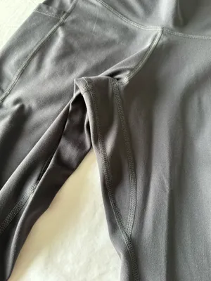 Charcoal Grey Cropped Leggings With Pockets thumbnail 4