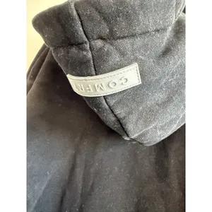 Comfrt Womens‎ XS Black Full Zip Hoodie Oversized Utility Sleeve Logo Sweatshirt thumbnail 4