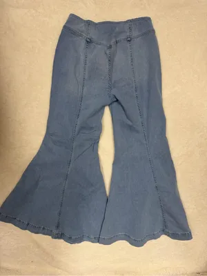 We The Free People Flare Leg Denim Pull On Jeans Pants Light Wash Womens Size 27 thumbnail 3