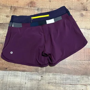 Lululemon Wmns Burgundy Groovy Run Short Sz 6 Athlete Gym Yoga Running Crossfit thumbnail 6