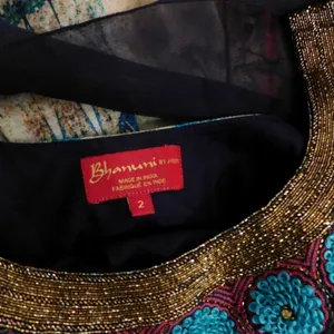 Anthropologie BHANUNI BY JYOTI‎ Villette Dress Fit N' Flare Beaded Embellished 2 thumbnail 10