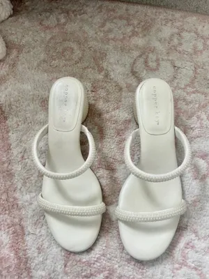 Nordstrom white pearl heels thumbnail 2