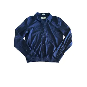 Buttercloth Pre-Tucked Fit Shirt Medium Navy Blue Icy‎ Cotton Button Up Collared thumbnail 3