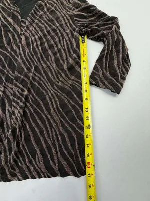 JM Collection Petite Women's Black & Gold Metallic Zebra Print 2-Piece thumbnail 10