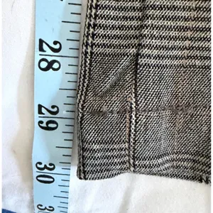 American Eagle Gray Glen Plaid Wide Leg Trouser Pants Size 8 Stretch High Rise thumbnail 6