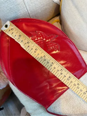 Vintage Stuart Weitzman Red Leather Crossbody Bag made Spain Y2K thumbnail 5