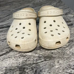 CROCS Cream Sandals with Ventilation and Pivoting Heel Strap thumbnail 3