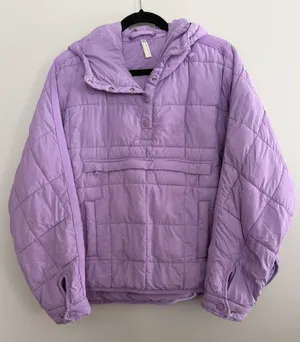 Free People Movement Pippa Packable Pullover Puffer Lavender‎ Women's Size Small thumbnail 1