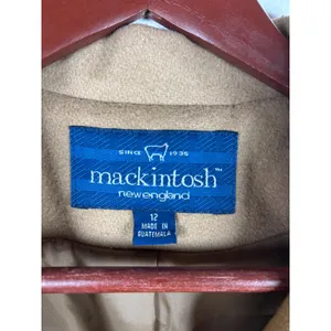 Vintage 2000s Mackintosh New England Camel Wool Blend Peacoat Women's 12 thumbnail 8