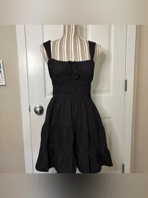 sunday best Aritzia martine poplin dress black dark coquette quiet luxury sm thumbnail 2