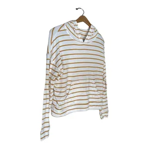 American Eagle Yellow White Striped Soft 6‎ for $36 Sexy Plush Hoodie Top thumbnail 4
