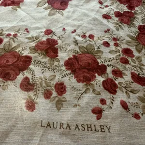 Laura Ashley Floral Square Polyester Scarf Cottagecore Vintage Made In Italy thumbnail 3