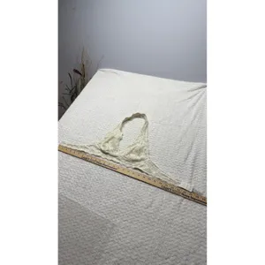 Intimately Free People Ivory Floral Lace Halter Bralette Scalloped Plunge 4622 thumbnail 5