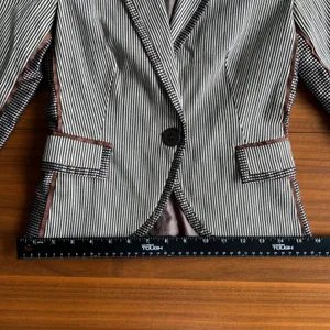 Lucy Paris Striped Blazer S Pinstripe Y2K Academia Preppy Fall Riding Jacket thumbnail 13