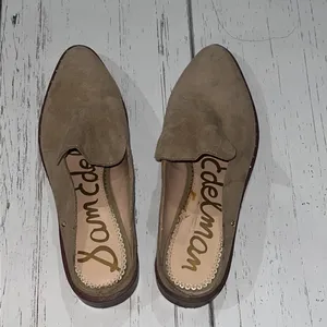 Sam Edelman Llewelyn beige suede leather slip on shoes thumbnail 3
