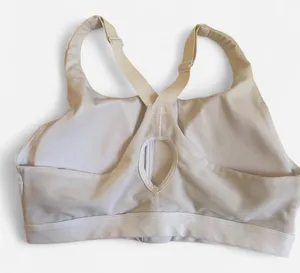 Gymshark Zip Front Sports Bra White Size S Medium Support Athletic Top thumbnail 4
