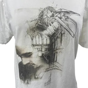 Earth Positive White Cotton Crewneck Short Sleeve Graphic Tee T-shirt Top Size L thumbnail 3