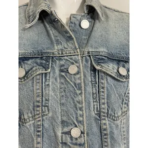 BLANKNYC Denim Jacket Ombre Dip Dye Star Embroidered Distressed Trucker Size XS thumbnail 6