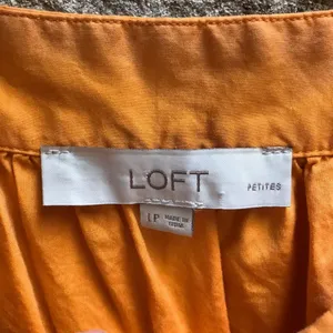 Loft Petite Flutter Sleeve Square Neck tangerine Top Orange cotton modal Large thumbnail 5