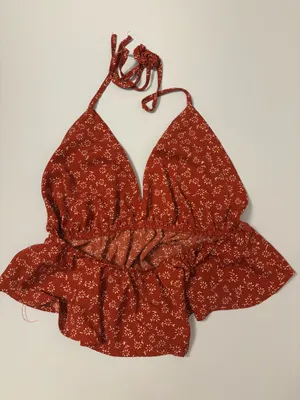 Deep Red Halter Top thumbnail 2