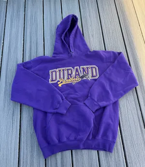 Durand Panthers Hooded Sweatshirt Purple Size M thumbnail 1