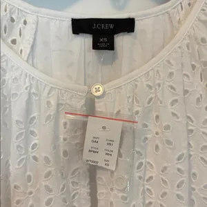 J. CREW Provence Smocked-Waist Midi Dress in Eyelet XS thumbnail 10