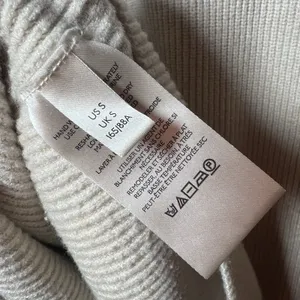 Free People Softly Structured Turtleneck‎ Sweater S Cream Oversized thumbnail 8