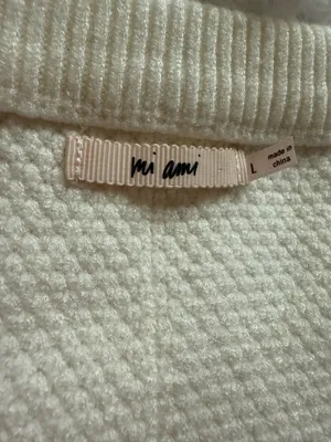 Francesca's cream sweater vest thumbnail 3