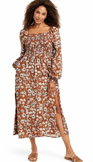 La Ligne x Target Floral Smocked Bodice Midi Dress XL thumbnail 1