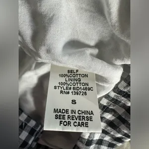 John Galt Black and White Gingham Mini Dress thumbnail 3