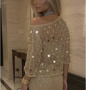 Gold Sequin Mesh Cover thumbnail 5