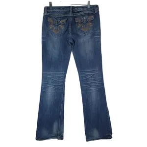 Wrangler Rock 47 Ultra Low Rise Embellished Flare Jeans Size 5x36‎ WHX65MG thumbnail 2