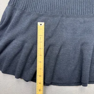 Club Monaco Womens Navy Blue Ribbed Linen Blend Tie Shoulder‎ Midi Dress Size M thumbnail 6