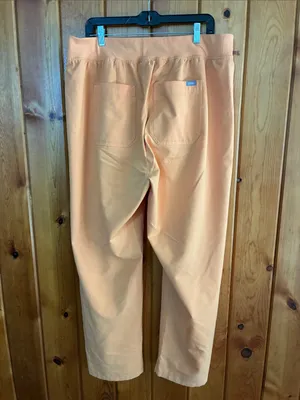 Fig scrub pants Drawstring Lounge Pants orange with gray strings 3XL nurse scrub thumbnail 4