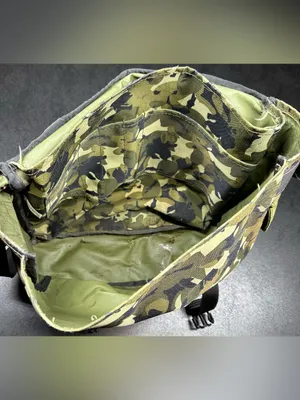 Paul Frank Vintage Green Camo Messenger Style Canvas Shoulder Bag thumbnail 5