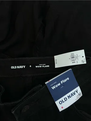 NWT Old Navy Black High Rise Wow Flare Jeans Size 6 thumbnail 3