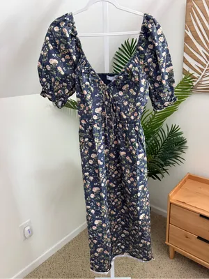 Hill House Home The Ophelia Dress in Navy Bluebonnet XL thumbnail 4